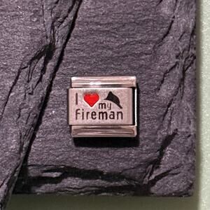 I ♥️ My Fireman Italian Charm Bracelet Link